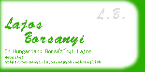 lajos borsanyi business card